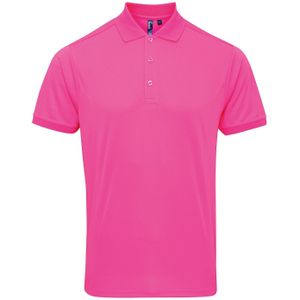 Premier Heren Coolchecker Pique korte mouw Polo T-Shirt (Neonroze)