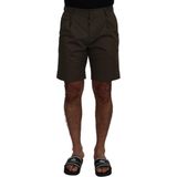 Dolce & Gabbana - Korte Broeken - Groen - Regular Fit - 100% Katoen