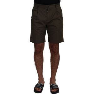 Dolce & Gabbana - Korte Broeken - Groen - Regular Fit - 100% Katoen