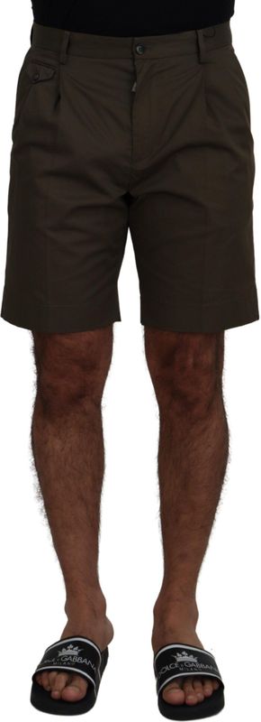 Dolce & Gabbana - Korte Broeken - Groen - Regular Fit - 100% Katoen