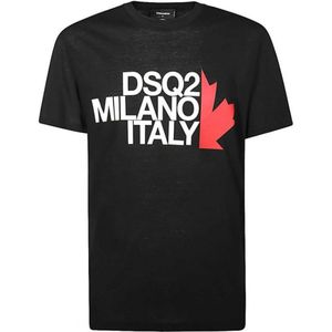 Dsquared2 DSQ2 Milano Italië Zwart T-shirt - Maat M
