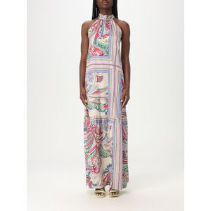 Liu Jo - Longuette Jurk - Multicolor - Satijn - Off-Shoulder Halslijn