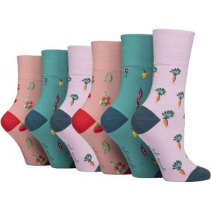 6 Paar Dames Niet-Elastische Zachte Top Diabetessokken