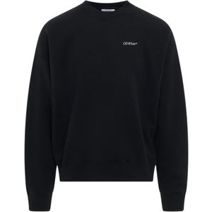 Off-White - Scratch Tab Box Design - Sweatshirt - Zwart - Skate Fit