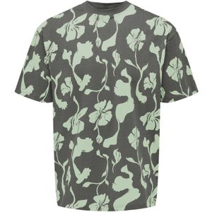 ONLY & SONS T-shirt Met All Over Print Castor Gray - Maat 2XL