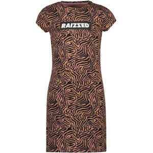 Raizzed T-shirtjurk Malaga Met All Over Print Bruin/zwart - Maat 4J / 104cm