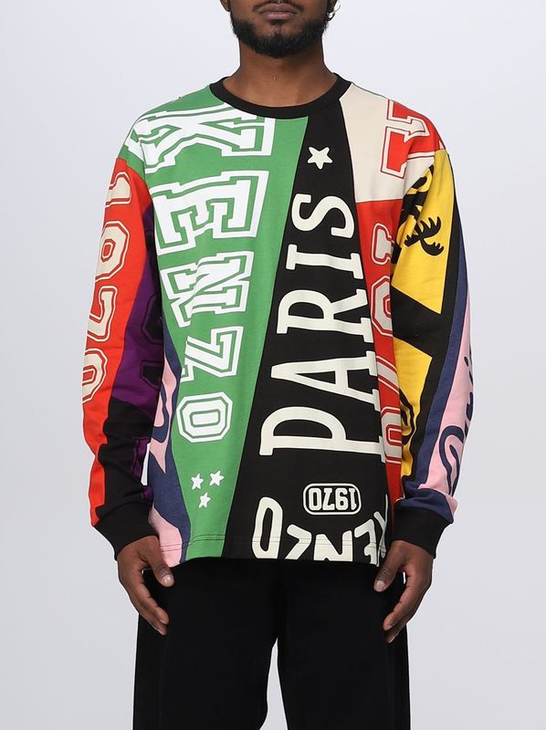 Multikleur Print Lange Mouwen T-shirt