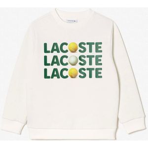 Lacoste - Juniors Fleece Sweatshirt - Off-White - Met Ronde Hals
