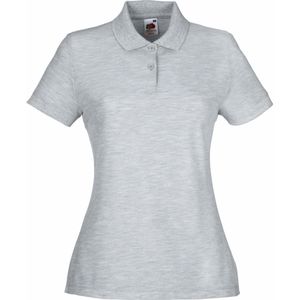 Fruit Of The Loom Vrouwen Dames-Fit 65/35 Poloshirt Korte Mouwen (Heather Grijs)