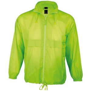 SOLS Unisex Surf Windbreaker Lichtgewicht Jasje (Neon Groen)