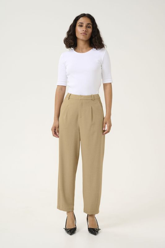 Kaffe, Dames, Broeken, Bruin, Maat: XS