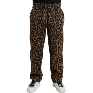 Dolce & Gabbana, Heren, Broeken, Bruin, Maat: S Katoen,