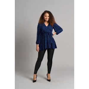 Pinky Luipaard Wrap Top - Navy