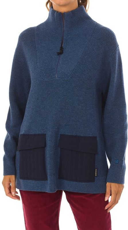 Napapijri - Gebreide Coltrui - Navy Blauw - 100% Wol