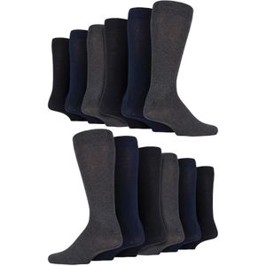 12 paar kleurrijke herensokken met kleurrijke strepen - BNG