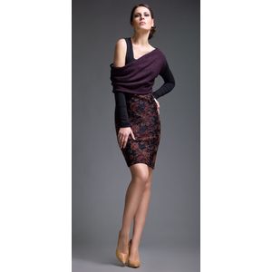 Asymmetrische Jurk - Donkergrijs - Jerseyjurken