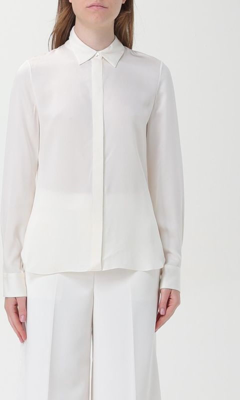 Zijden Blouse Met Lange Mouwen