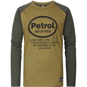Petrol Industries - Jongens Artwork T-shirt Lange Mouwen Posser - Groen - Maat 6J / 116cm