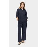 Saint Tropez, Dames, Blouses & Shirts, Blauw, Maat: L Katoen,