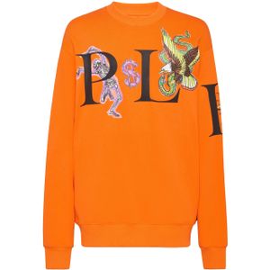 Philipp Plein - Sweatshirt LS Tattoo - Katoen - Wit