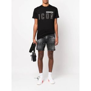 Dsquared2 Icon Outline T-shirt in zwart
