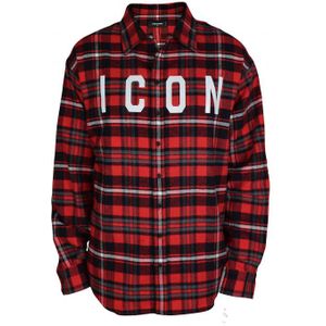 Dsquared2 Flanellen overhemd Rood