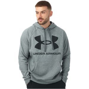 Heren Under Armour UA Rival Fleece Big Logo Hoodie in Grijs