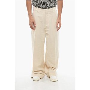 Lichtgewicht katoenen losse broek in beige