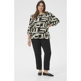 Kaffe Curve - Blouse - Veelkleurig - Grafische Print Zwart/Wit