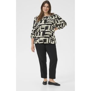 Kaffe Curve - Blouse - Veelkleurig - Grafische Print Zwart/Wit