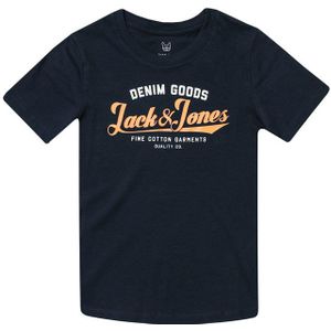 Jack Jones - Junior Logo T-Shirt - Navy - Korte Mouwen - 100% Katoen