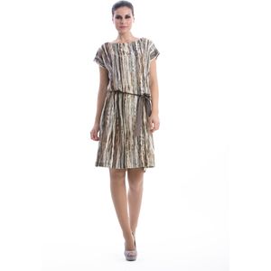 CONQUISTA - Sack-jurk - Olijfgroen - Knielengte - Losse Pasvorm