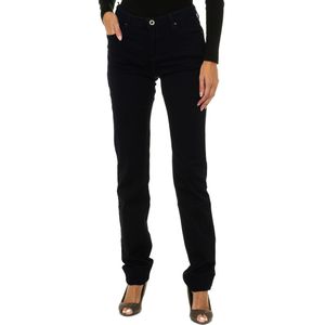 Dames - Lange Stretch Denim Broek - Donkerblauw - 6X5J85-5DZCZ