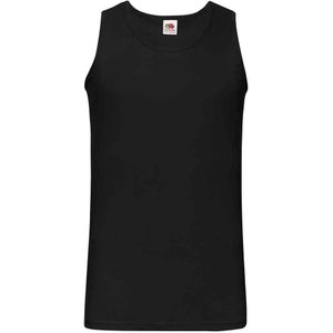 Fruit of the Loom Heren sportvest top (Zwart)