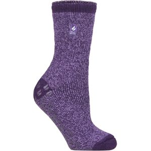 Heat Holders Dames Winter Thermische Slipper Sokken - Paars (Florence)