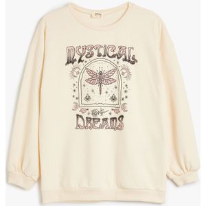 Koton - Sweatshirt - Lichtbeige - Ronde Hals - Lange Mouw