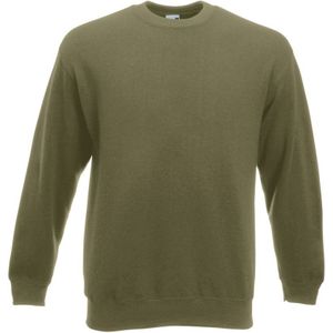 Fruit Of The Loom Unisex Premium 70/30 set-in sweater (Klassieke Olive)