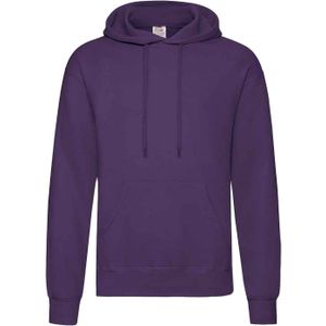 Fruit Of The Loom Unisex Volwassenen Klassiek Sweatshirt met capuchon (Paars)