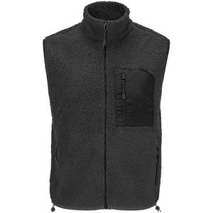 SOLS Fury Sherpa Body Warmer voor volwassenen (Koolstof/grijs/zwart)