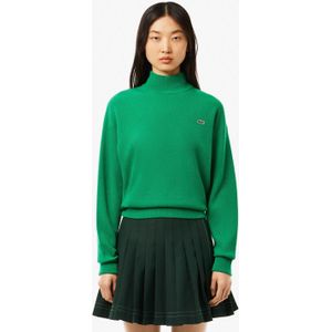 Lacoste - AF9542 - Wollen Sweatshirt - Groen - Hoge Hals