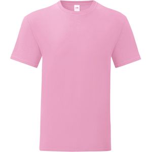 Fruit Of The Loom Heren Iconisch T-shirt (Poederroos)