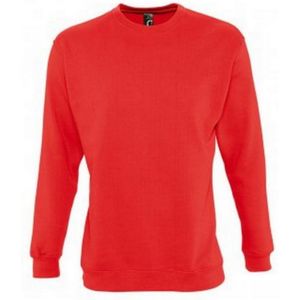 SOLS Heren Supreme Plain Cotton Rich Sweatshirt (Rood) - Maat XS