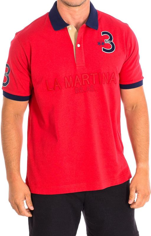 La Martina - TMP600-JS316 - Polo met Korte Mouwen - Rood