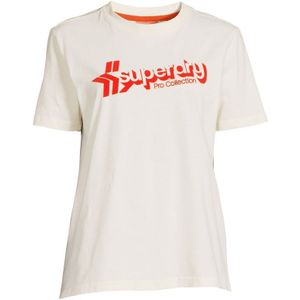 Superdry T-shirt met logo wit/rood