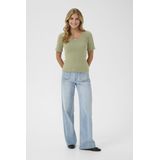 Kaffe, Dames, Blouses & Shirts, Groen, Maat: L Katoen,