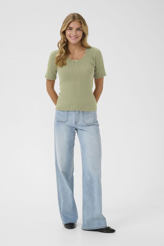 Kaffe, Dames, Blouses & Shirts, Groen, Maat: L Katoen,