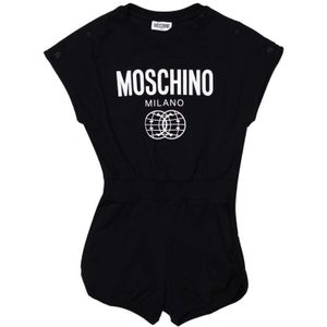 Girl's Moschino Milano Playsuit In Black - Maat 10J / 140cm