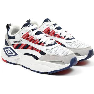 Umbro Women's Neptune Low Top Speedy Lace Up Trainers in White Navy