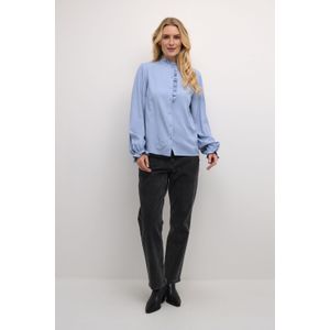 Cream, Dames, Blouses & Shirts, Blauw, Maat: L Viscose,