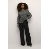 Karen by Simonsen - Grijze Melange - Korte Vest - Dames - Met Knopen